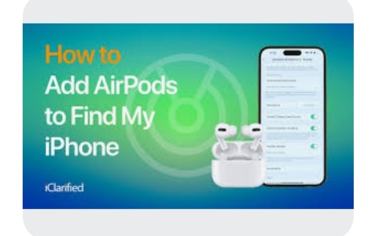How to add Airpods to find my iPhone