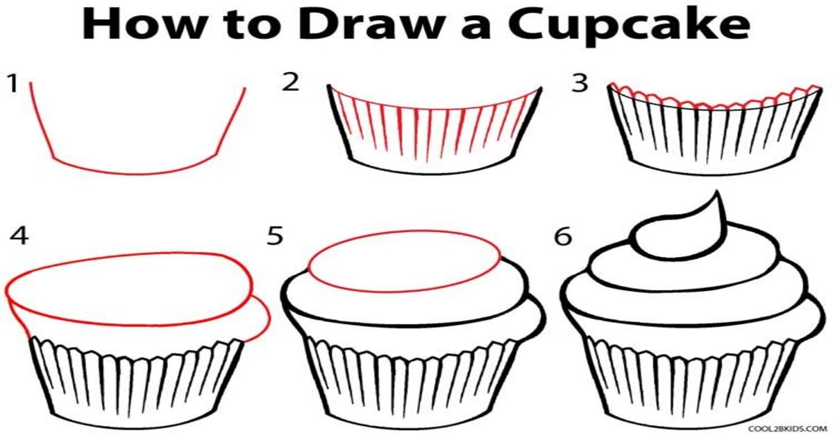 how to draw cupcakes - Factsfair