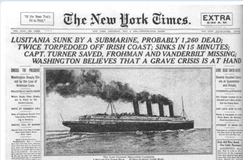 The Sinking of the Lusitania