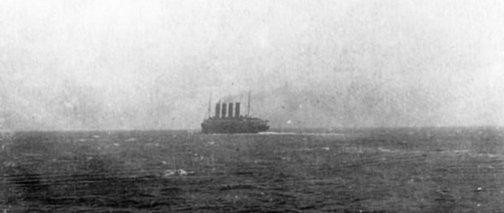 The last photo of RMS Lusitania taken on the 1st of May 1915, 6 days before sinking after being torpedoed by a German U-Boat off the coast of Ireland, killing 1,198 people.